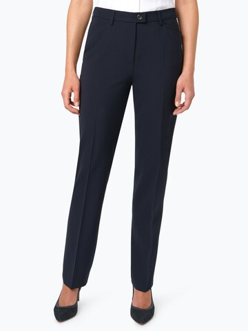 TONI Slim fit Pleated Pants in Blue: front
