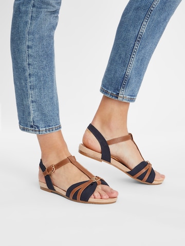 TOM TAILOR Strap Sandals in Blue: front