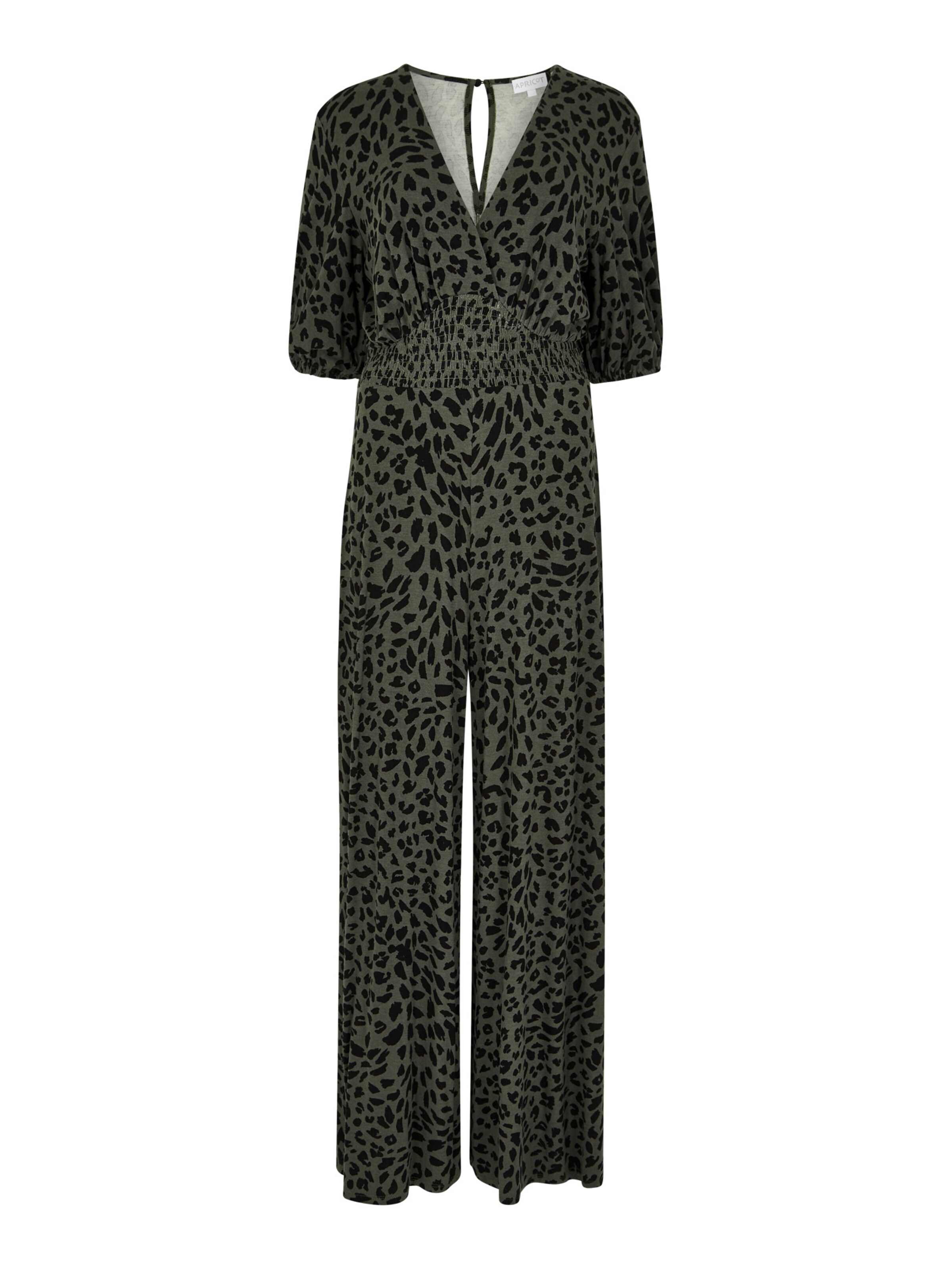 Apricot Jumpsuit in Grün: Vorderseite