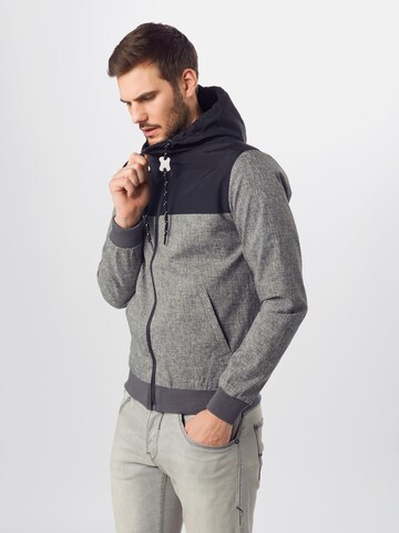 INDICODE JEANS Between-Season Jacket 'Brushwood' in Grey: front