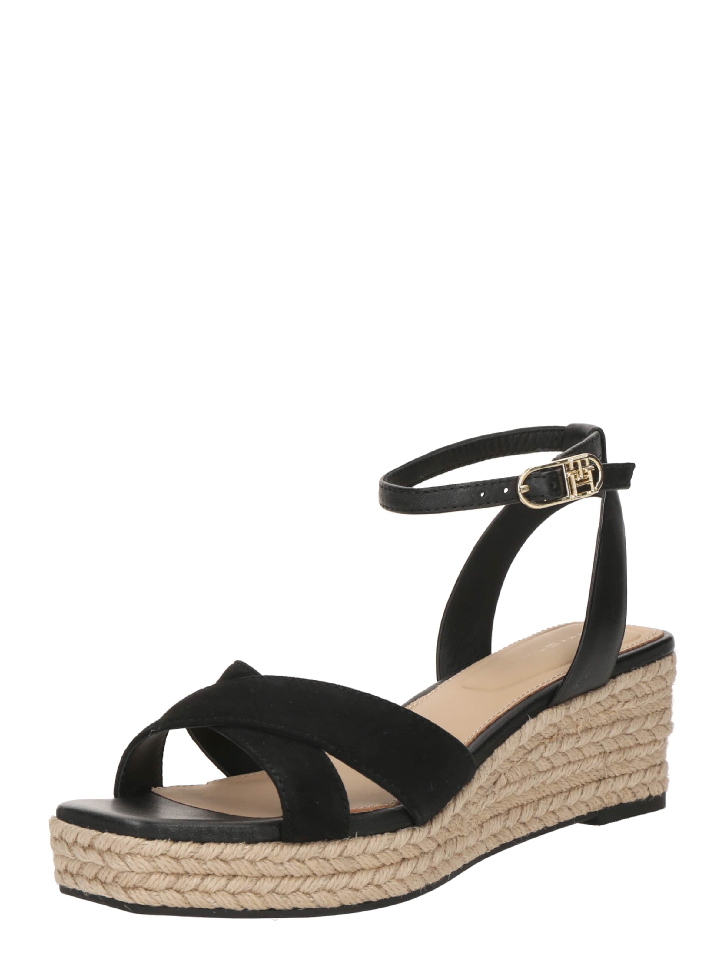 Sandales à lanières TOMMY HILFIGER en noir : devant