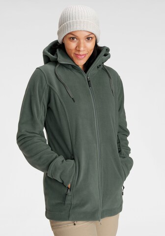 POLARINO Athletic Fleece Jacket in Green