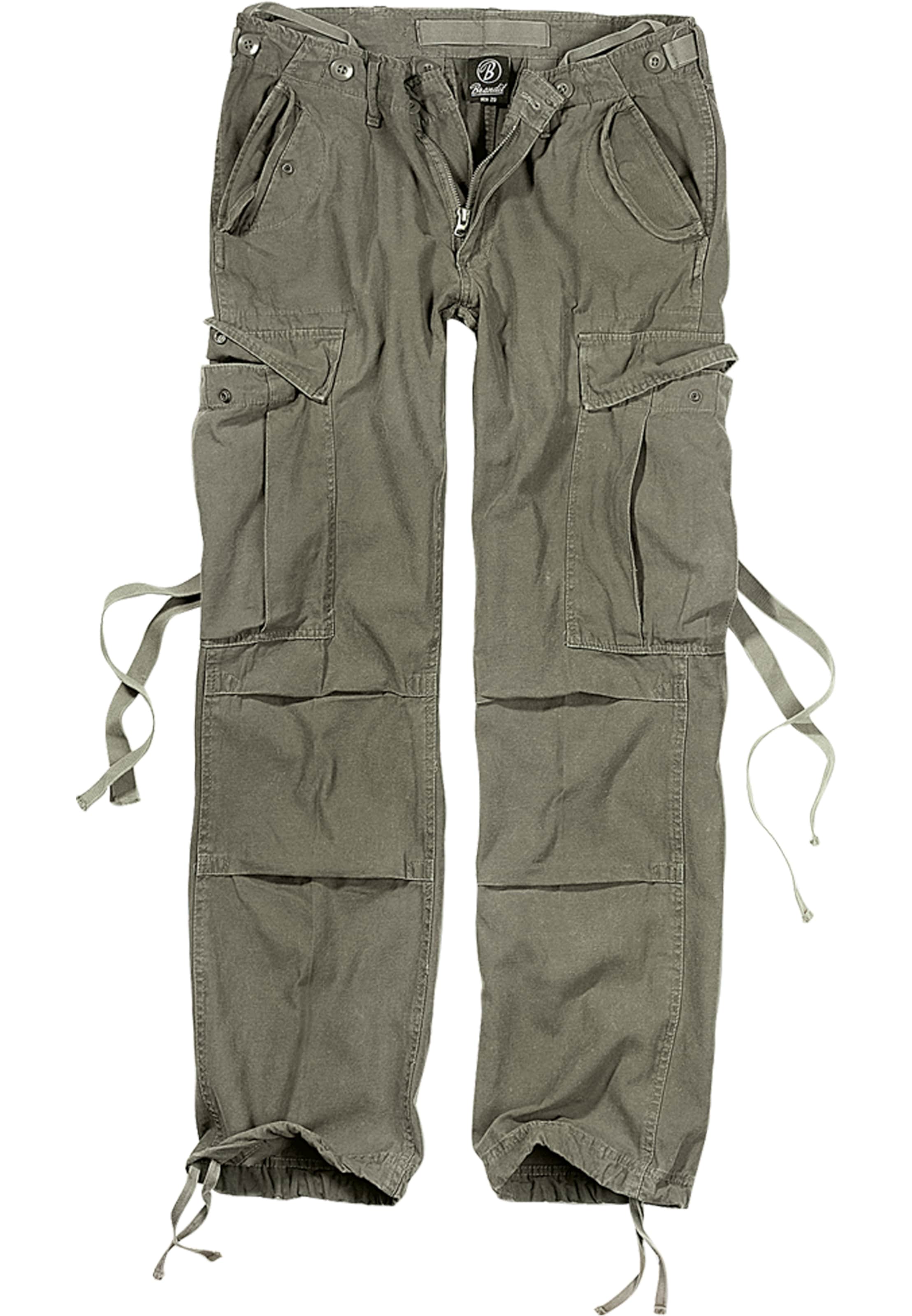 Regular Pantalon cargo Brandit en vert : devant