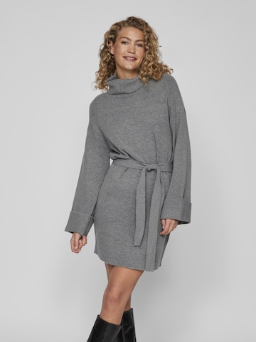 VILA Knitted dress 'Rolfie' in Grey: front