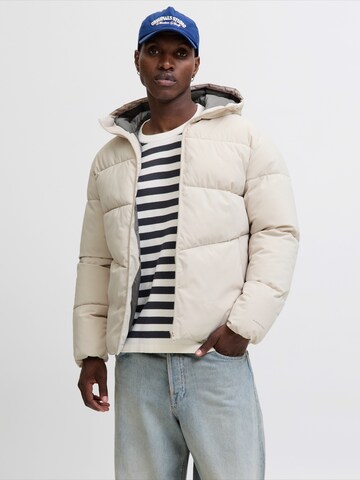 JACK & JONES Vinterjakke 'JJGLOBAL' i beige: forside