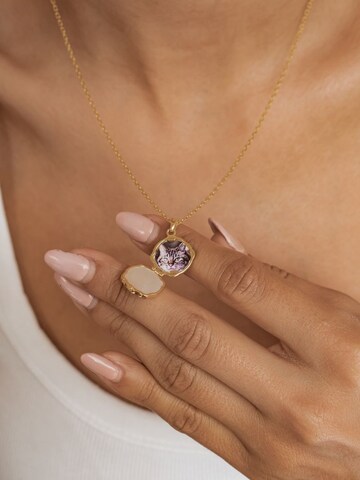 Hey Happiness Kette 'Serenity Locket' in Gold: Vorderseite