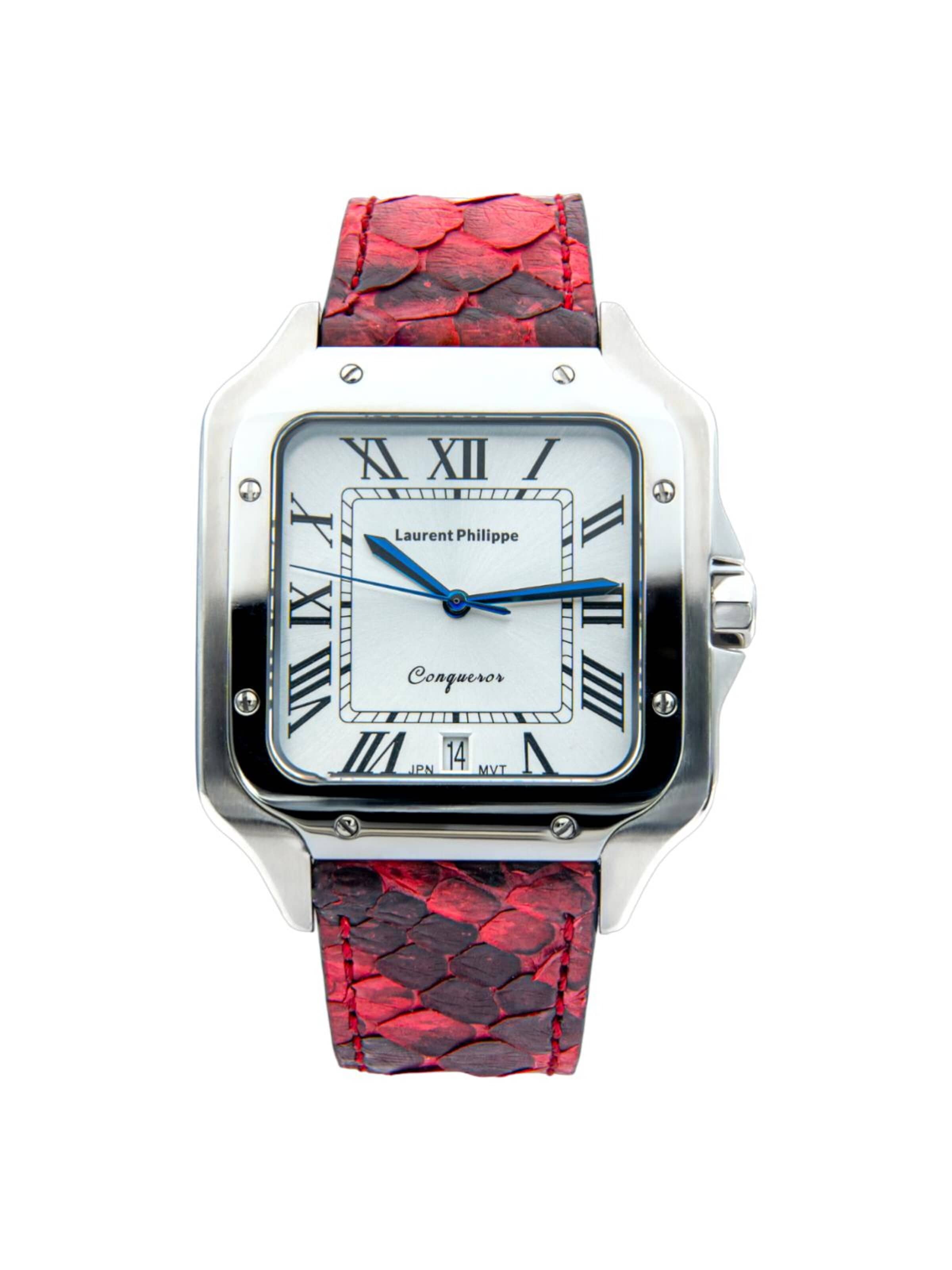 Laurent Philippe Analog watch 'Conqueror Koh-I-Noor – Serpent Rouge' in Silver: front