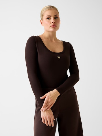 GUESS Shirt Bodysuit in Brown