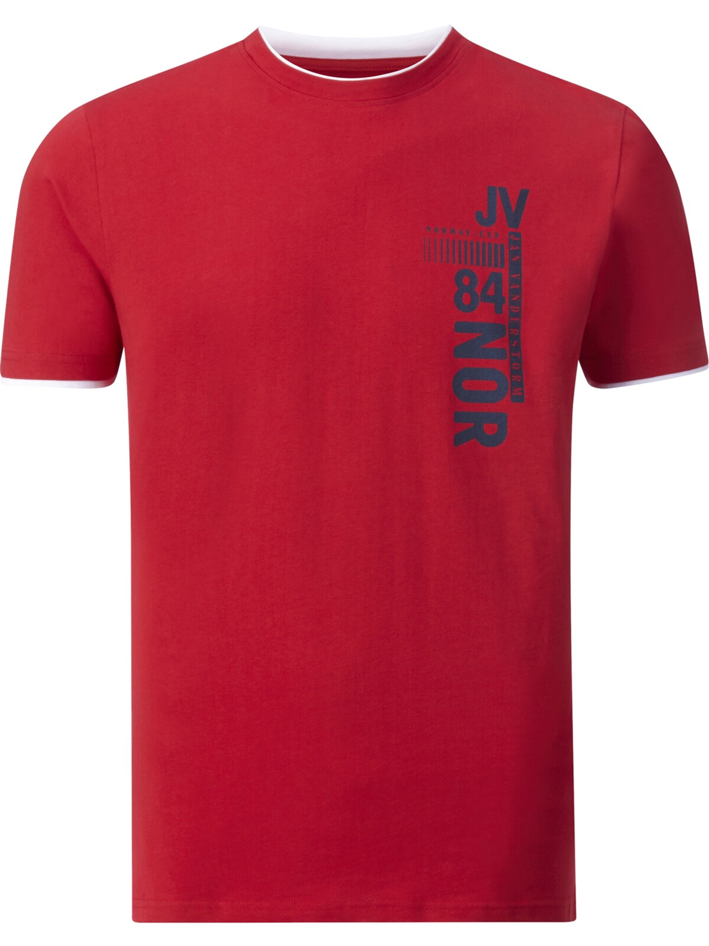 Jan Vanderstorm T-Shirt ' Flemming ' in Rot: Vorderseite