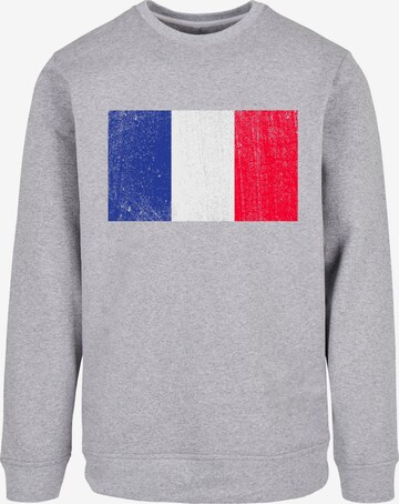 Sweat-shirt 'France Frankreich Flagge' F4NT4STIC en gris : devant