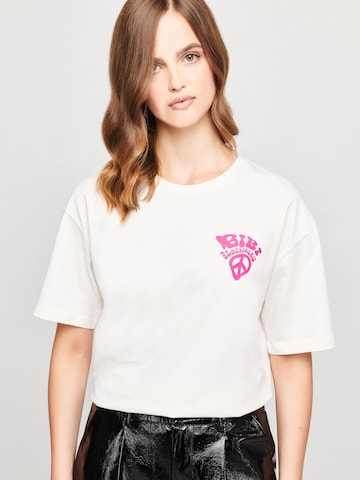 ABOUT YOU x StayKid - Camisa 'PEACE' em branco: frente