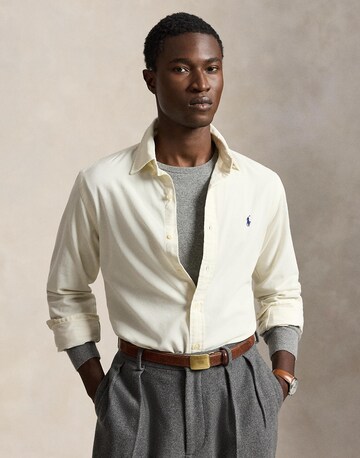Coupe regular Chemise Polo Ralph Lauren en beige : devant