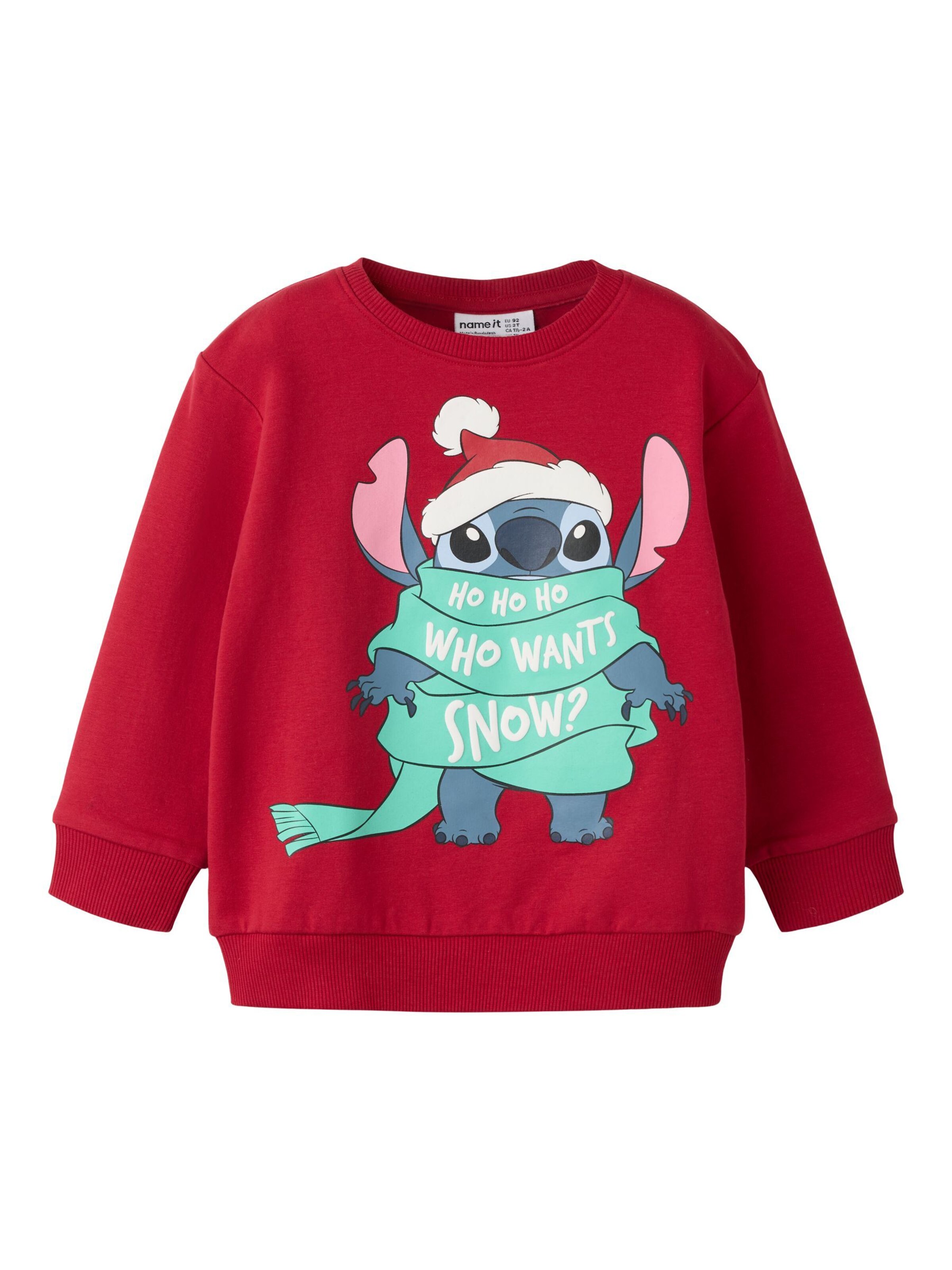 Felpa 'NMStitch' di NAME IT in rosso: frontale