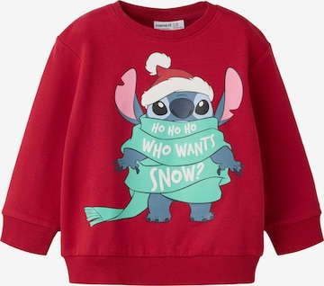Felpa 'NMStitch' di NAME IT in rosso: frontale