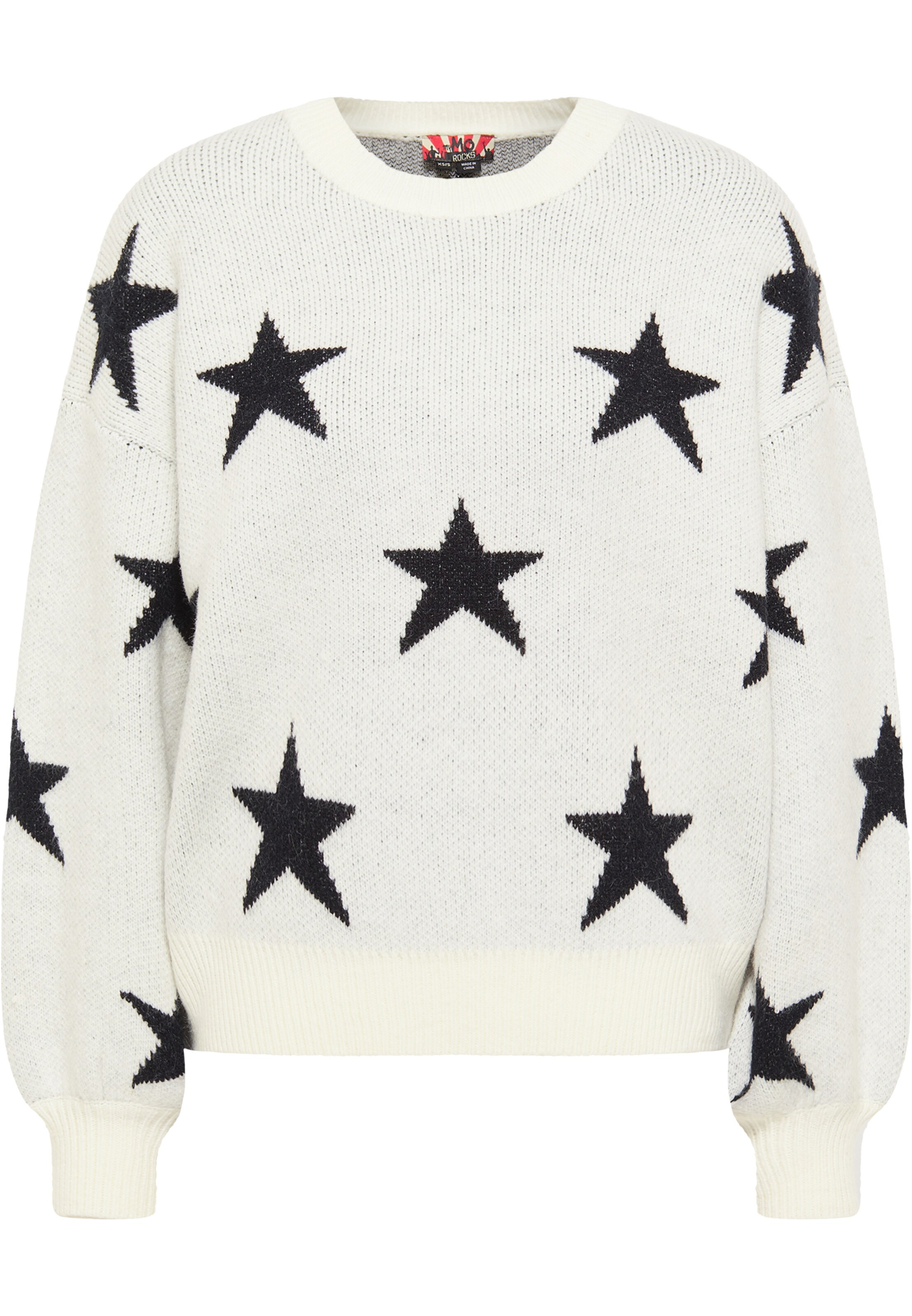 myMo ROCKS Neulepaita värissä musta / valkoinen, Tuotenäkymä