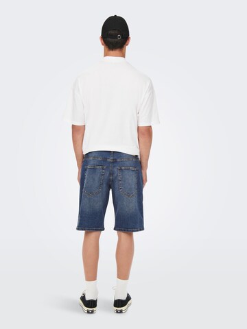 Regular Jean Only & Sons en bleu