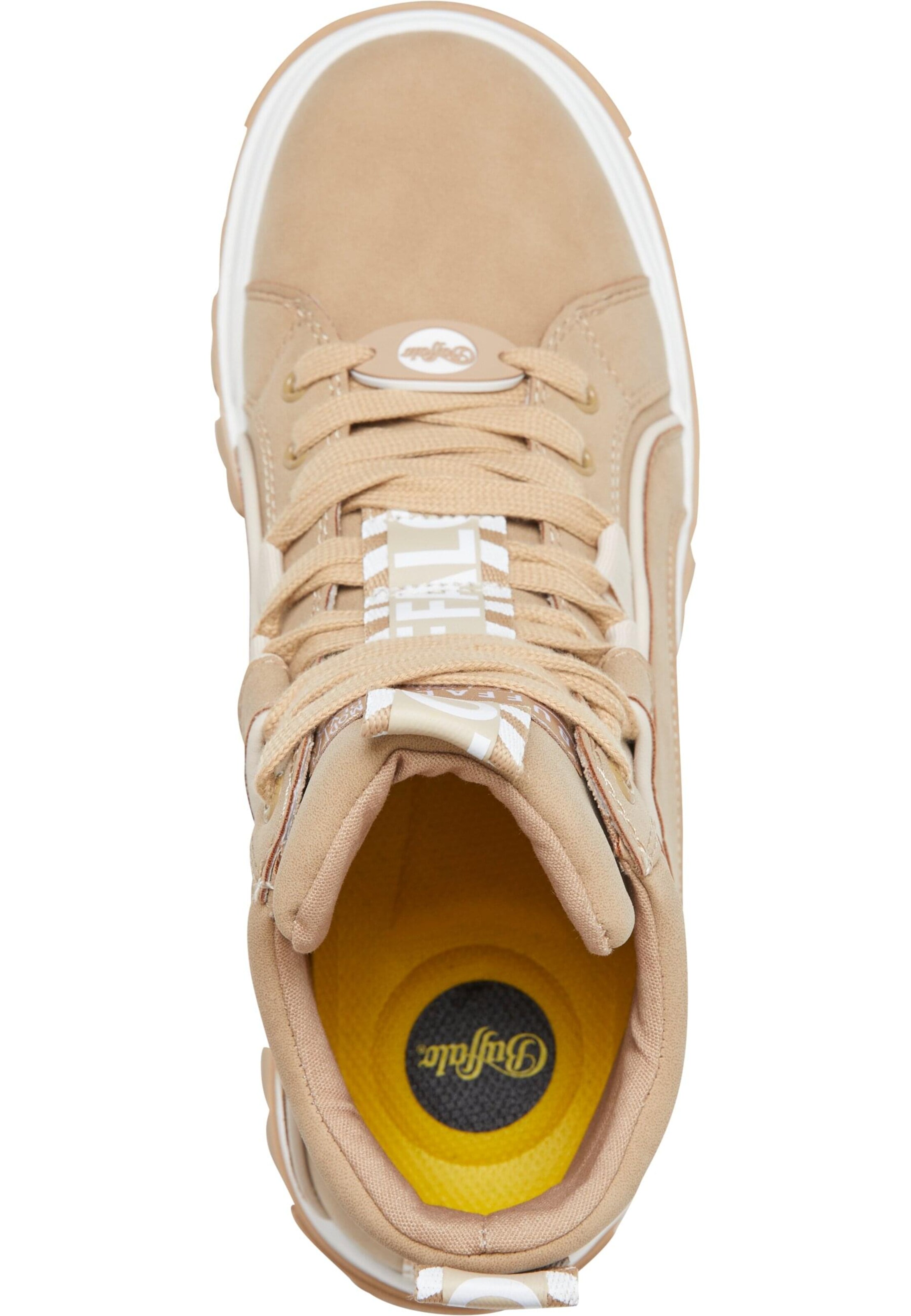 BUFFALO Lace-up bootie 'Aspha NC' in Beige