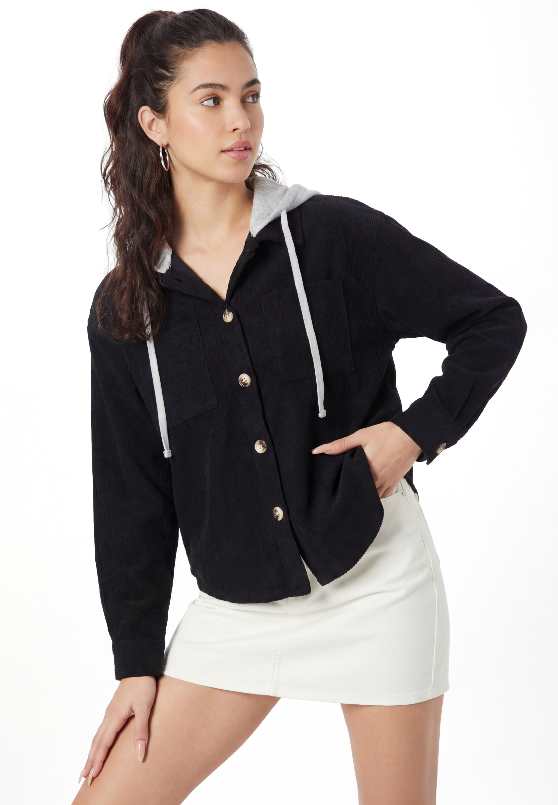 MIMO Tussenjas in Zwart: voorkant