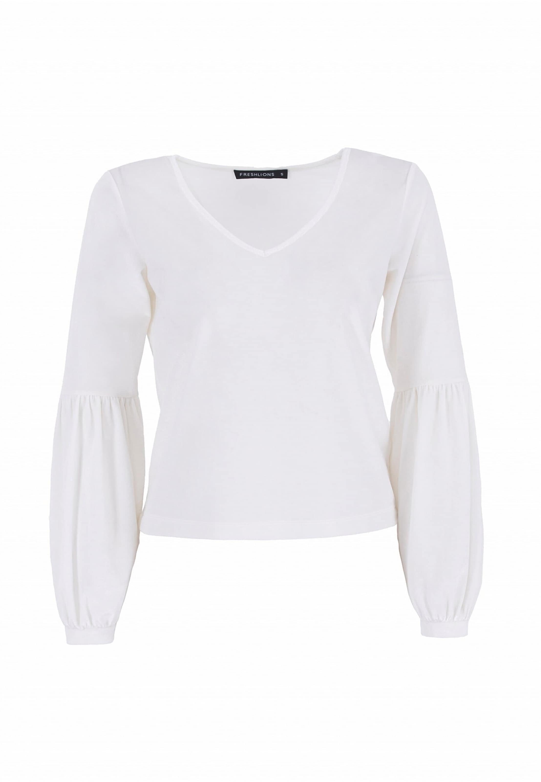 FRESHLIONS Shirt 'Viveka' in Wit: voorkant