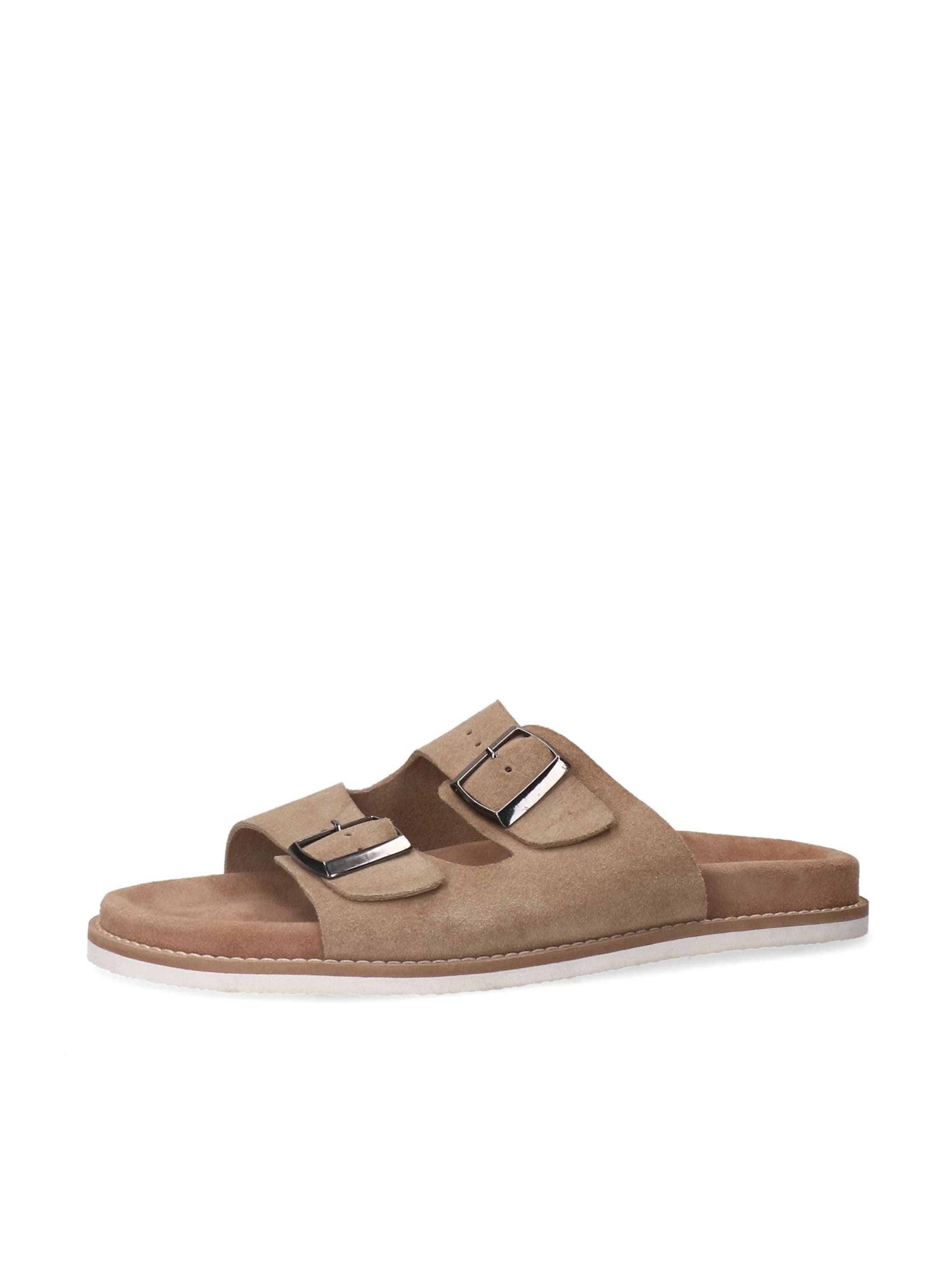 MANFIELD Mules in Beige: front
