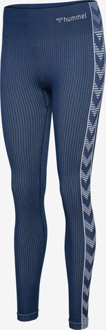 Hummel Skinny Športne hlače | modra barva: sprednja stran