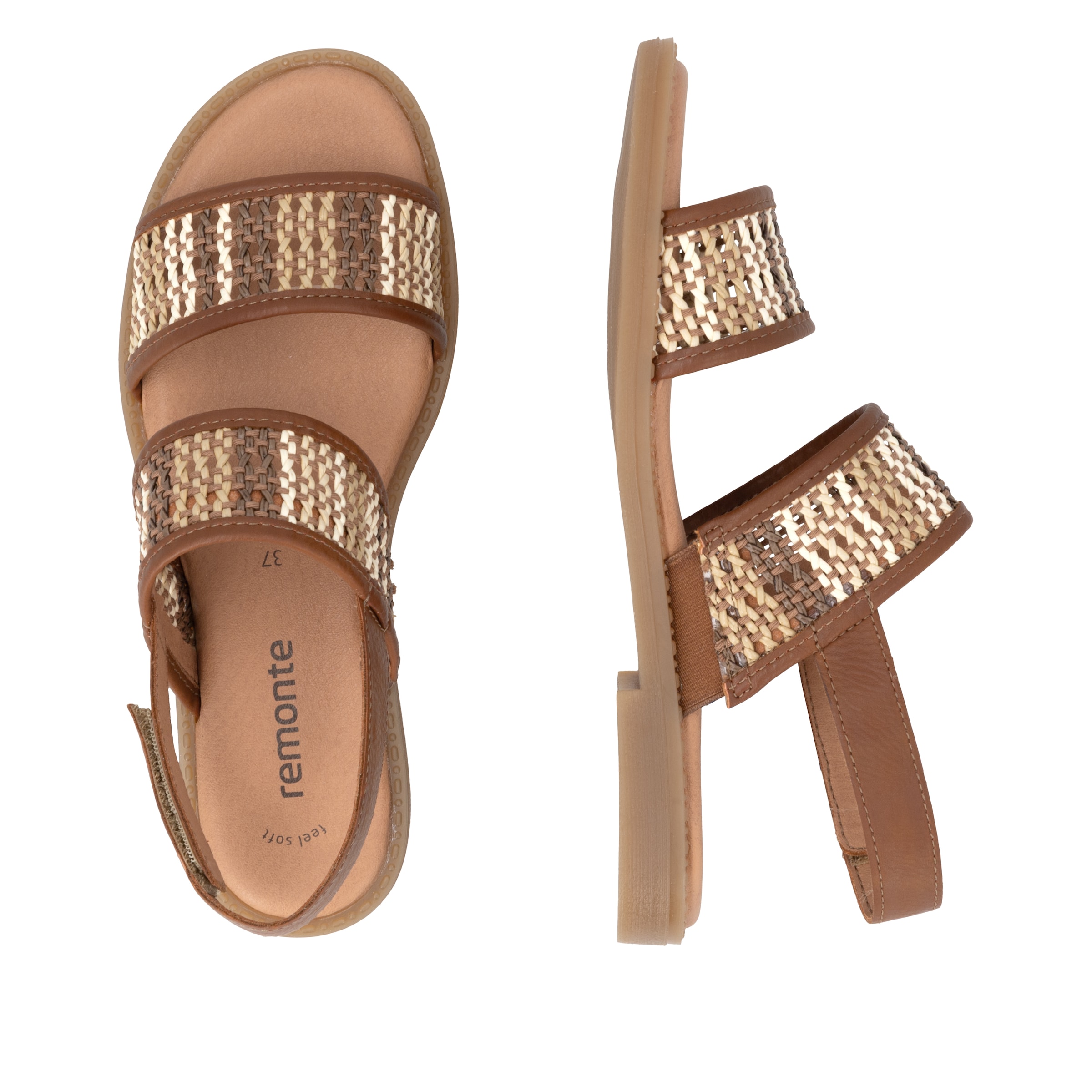 REMONTE Strap Sandals ' D3646 ' in Brown
