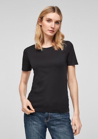 s.Oliver T-Shirt in Schwarz: predná strana