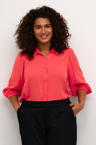 KAFFE CURVE Blouse 'Mille' in Rood: voorkant