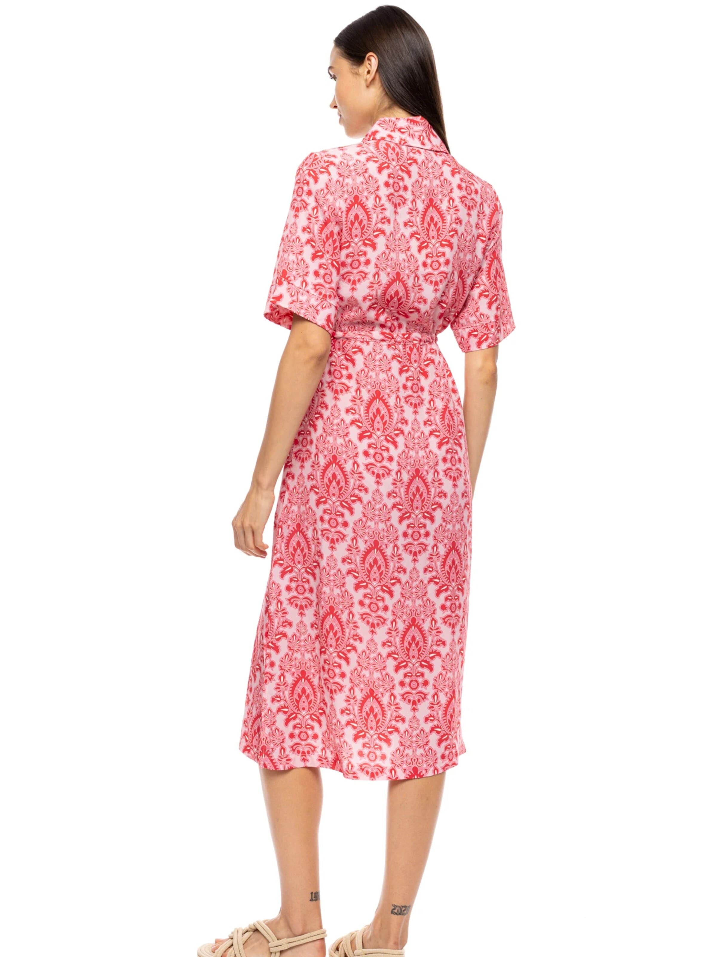 Pink Label Sommerkleid 'BEACHWEAR RED PAISLEY'‌ in Pink