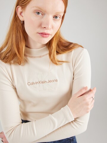Calvin Klein Jeans Majica 'HERO' | bež barva