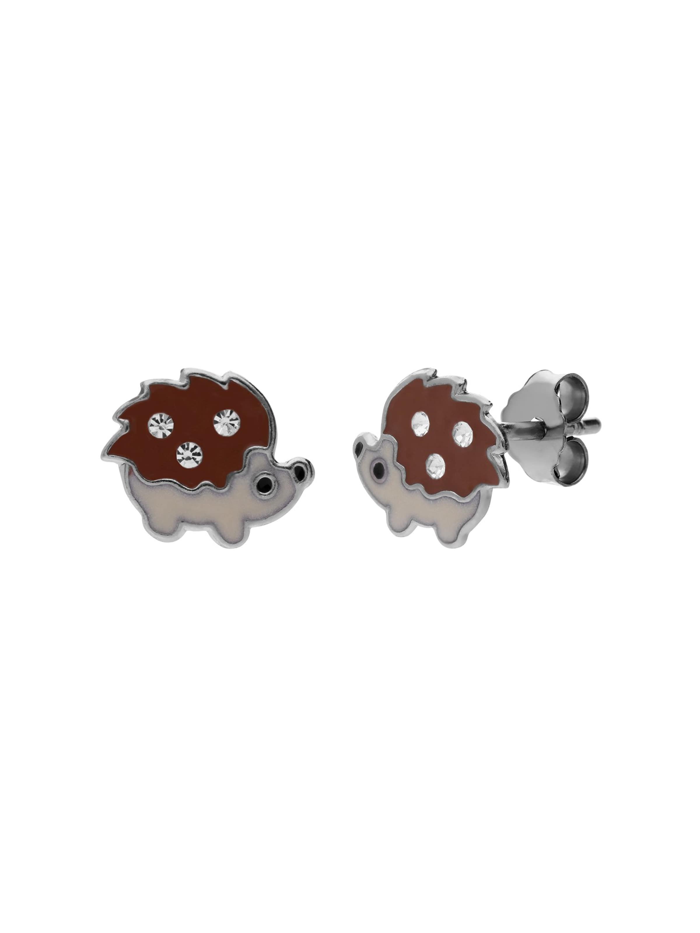 Lucardi Boucles d'oreilles en Onesize en marron, Vue avec produit