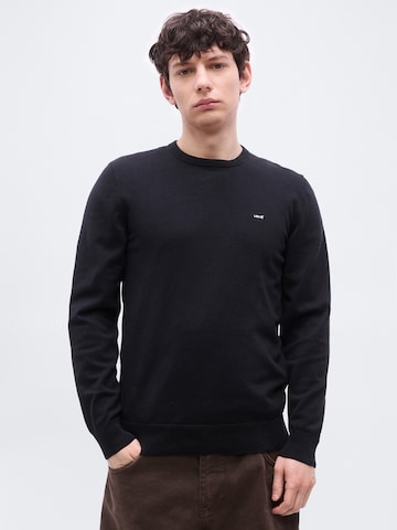 LEVI'S ® Sweter 'Housemark' w kolorze czarny: przód
