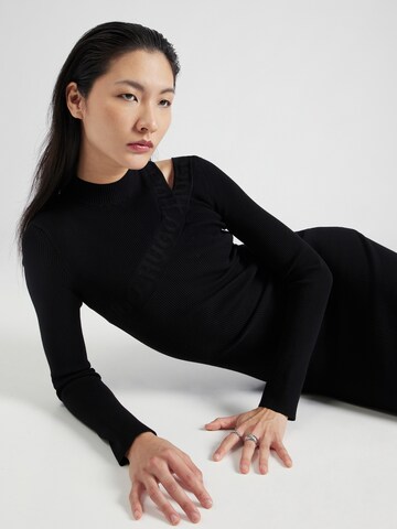 HUGO Knitted dress 'Sliquet' in Black