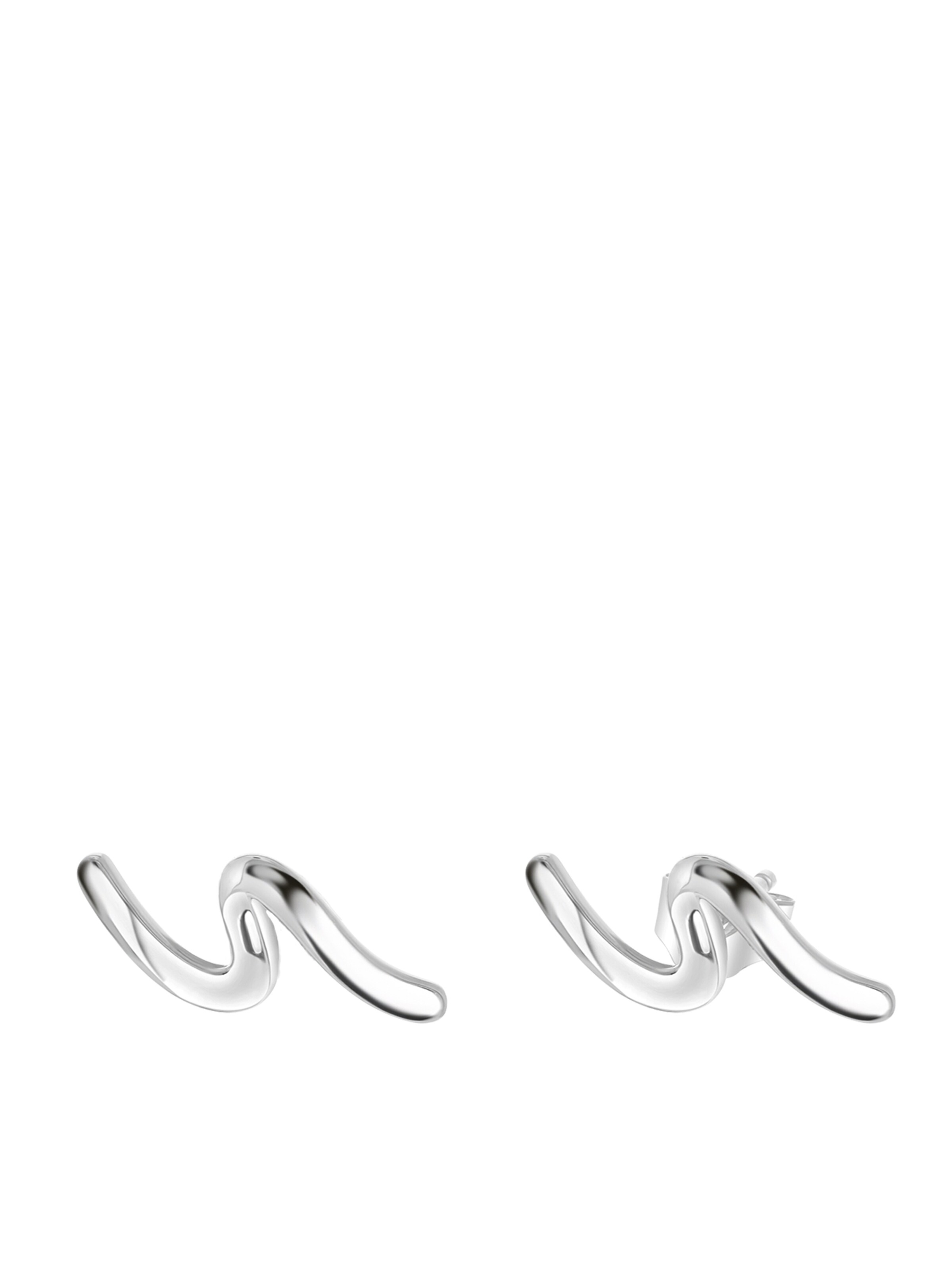 Lucardi Earrings in Silver: front