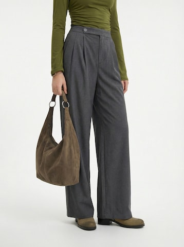 Loosefit Pantalon à plis 'Ida' studioselect en gris : devant
