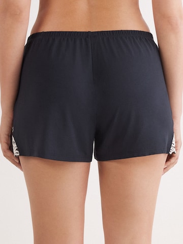 INTIMISSIMI Pajama Pants 'Pretty Flowers' in Black