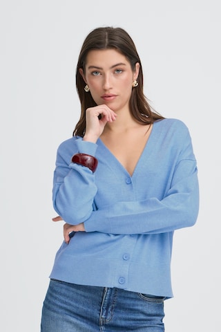 b.young Strickjacke 'BYMmorla' in Blau: Vorderseite