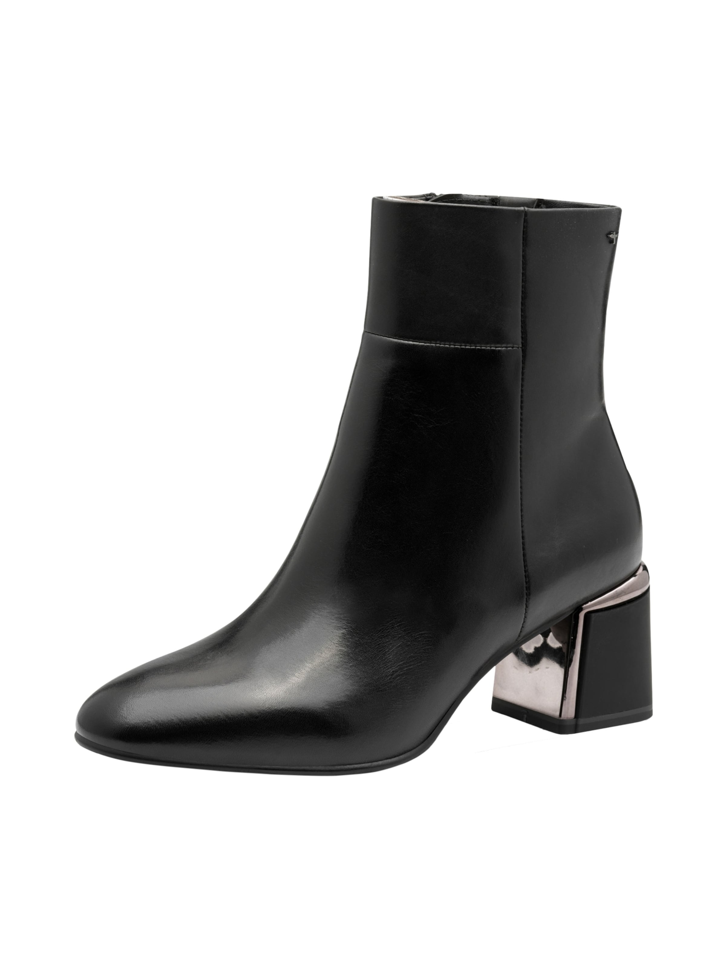 Bottines 'Stiefeletten aus Leder' Tamaris en noir