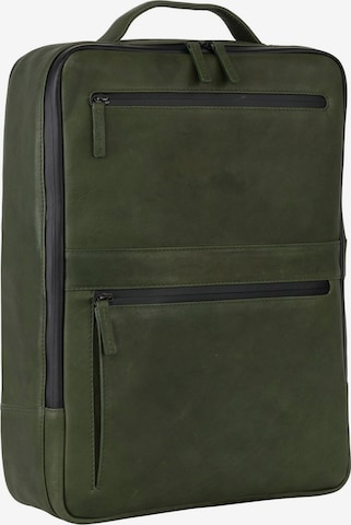 LEONHARD HEYDEN Backpack ' Den Haag ' in Green: front