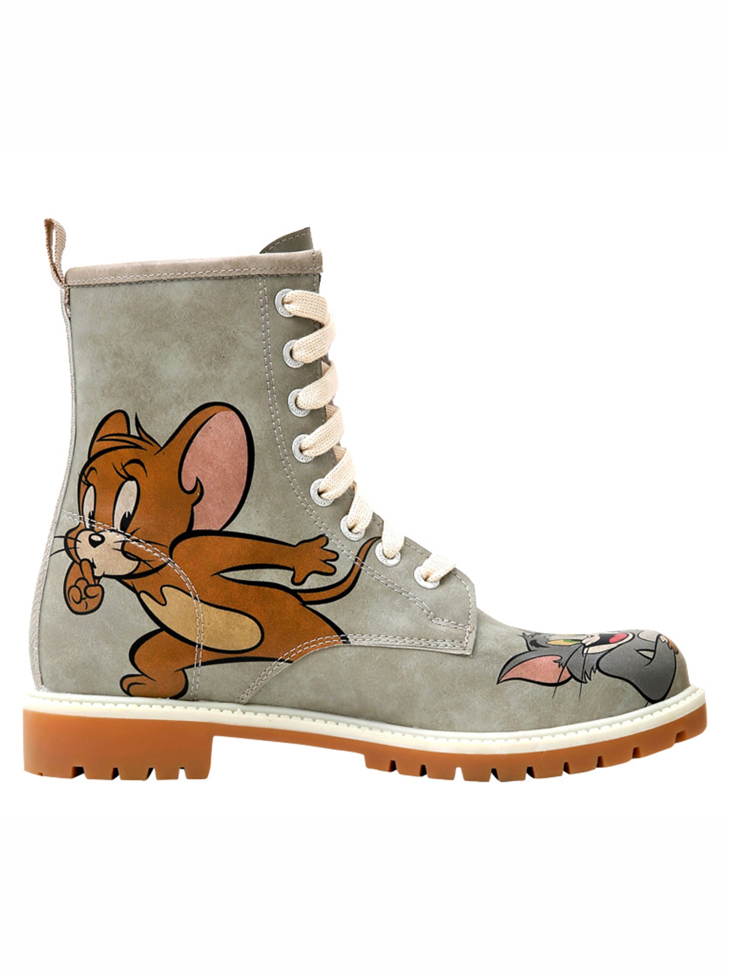 DOGO Schnürstiefel 'Tiny Trouble'‌‌‌ in Grau