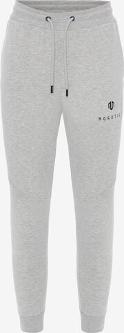 Tapered Pantaloni sportivi 'Corporate' di MOROTAI in grigio: frontale