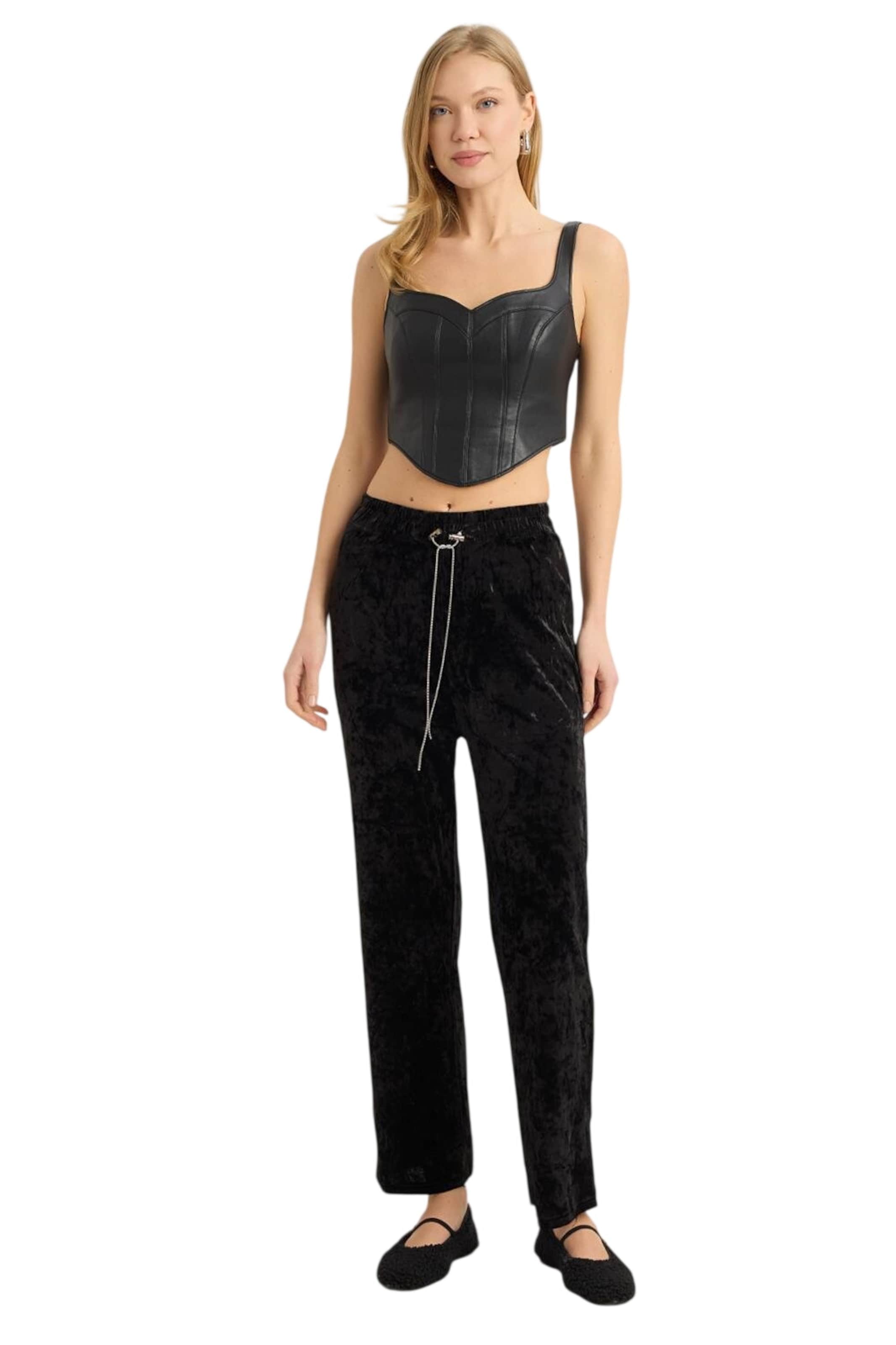 Regular Pantalon HOME STORE en noir : devant
