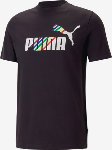 melns PUMA Sporta krekls 'Love is Love': no priekšpuses
