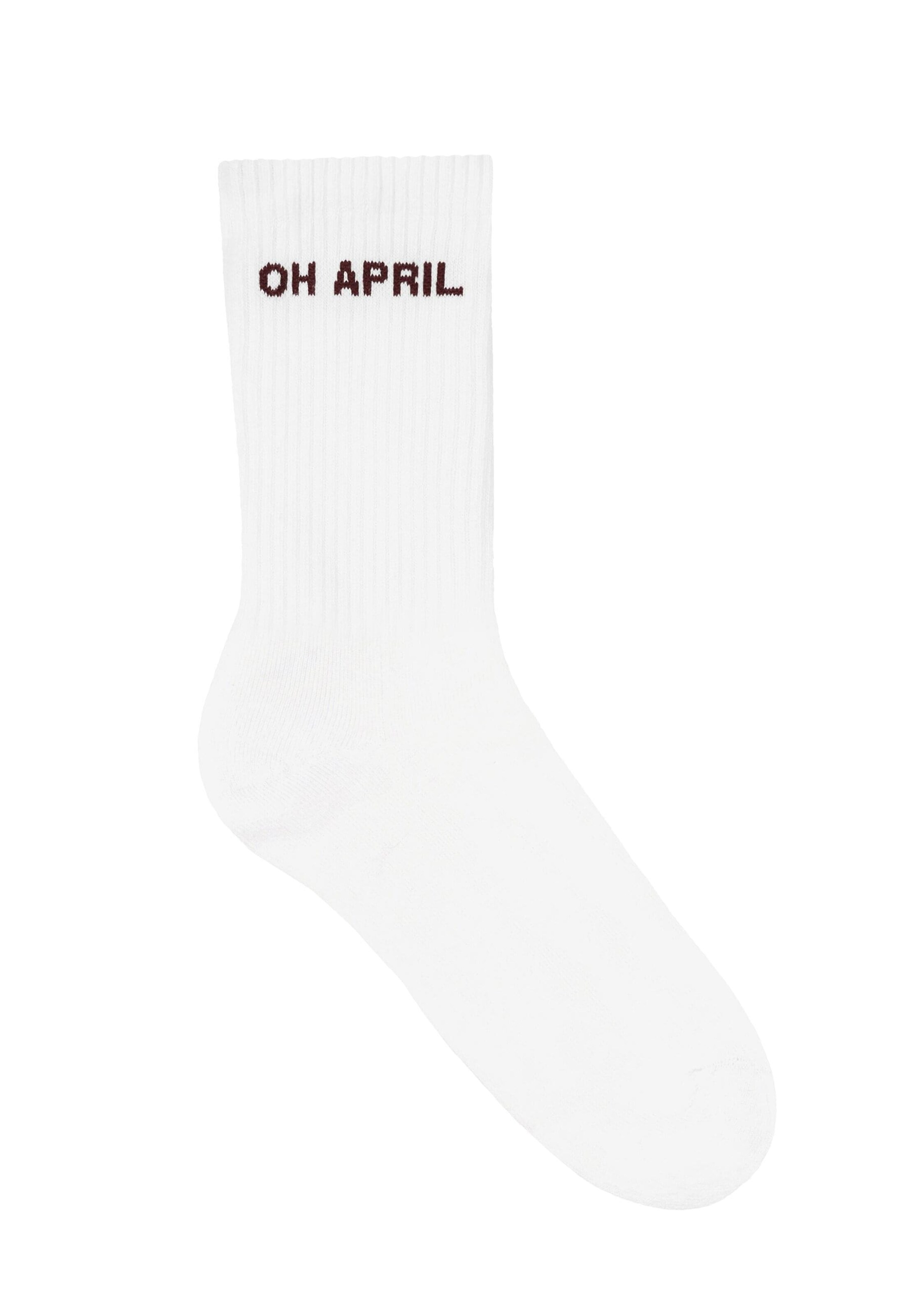 Chaussettes 'Steffi' OH APRIL en blanc
