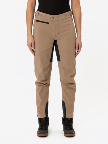 VAUDE Tapered Outdoor trousers 'Qimsa II' in Brown: front