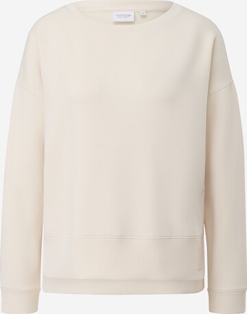 Sweat-shirt comma casual identity en beige : devant