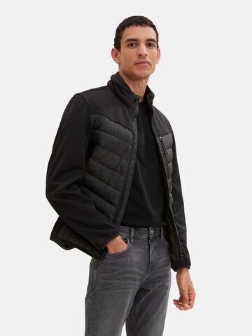 TOM TAILOR Between-Season Jacket in Black