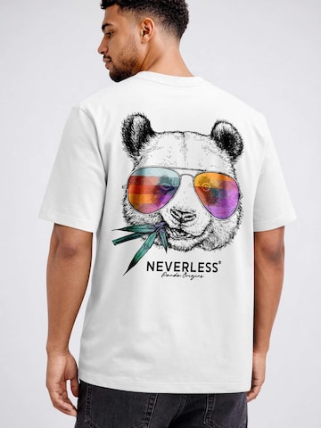 Neverless Shirt 'Panda Bambus'‌‌‌‌‌‌ in Weiß