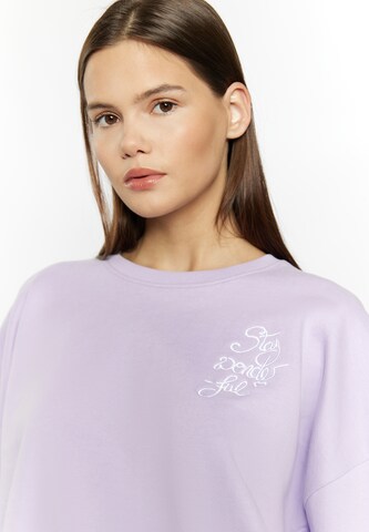 MYMO Sweatshirt 'Keepsudry' in Lila