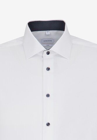 SEIDENSTICKER Slim fit Business Shirt ' X-Slim ' in White